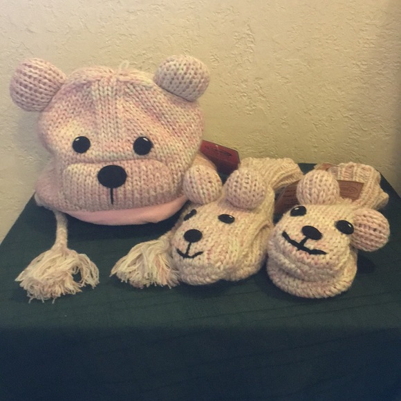 Kyber Other - Kyber Funky Zoo Childs Pink Hat & Gloves set NWT